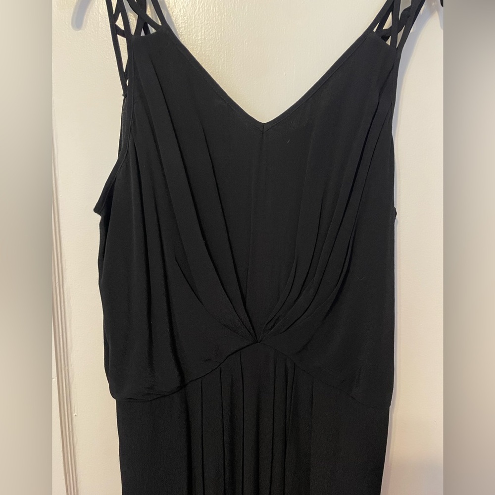 BCBGeneration Black Lattice Sleeve Dresss